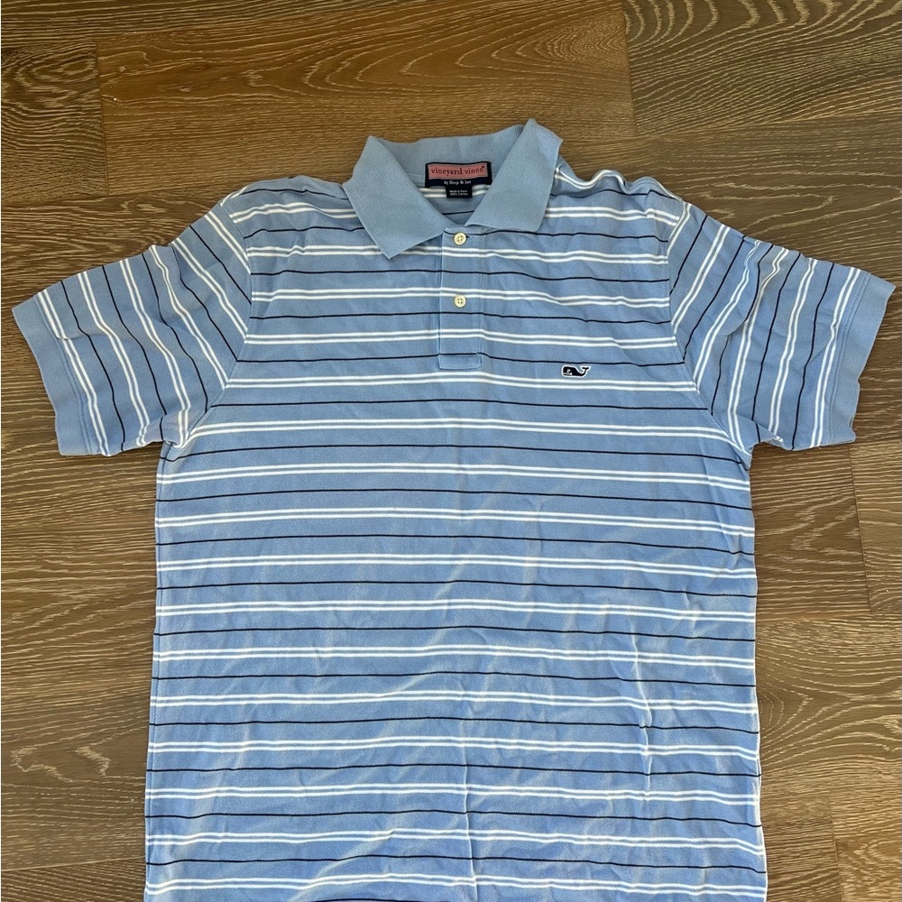 Vineyard Vines Blue Striped Men's Polo Shirt